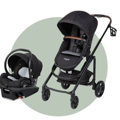 tayla modular stroller with mico xp infant car seat in black